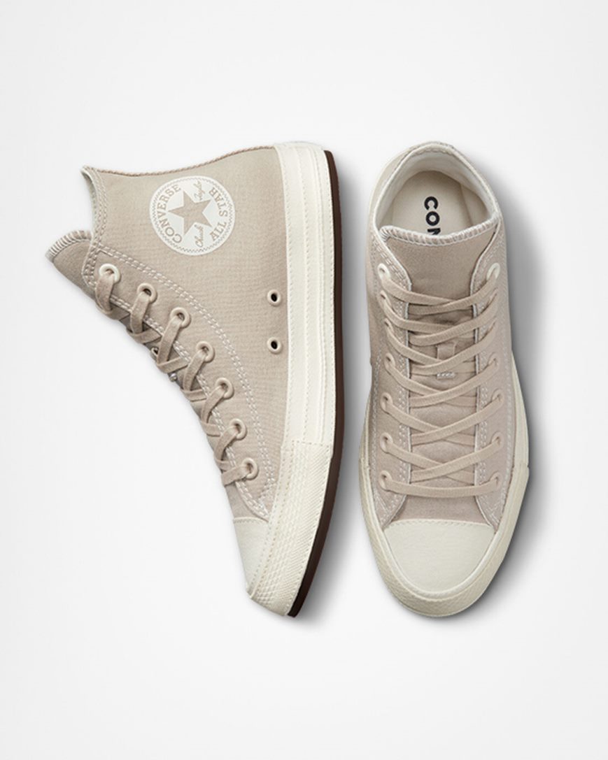 Tenis Converse Chuck Taylor All Star Tonal Lona Cano Alto Feminino Cinzentas | PT N08T975